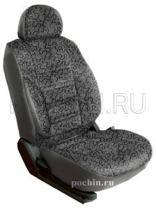 

Чехлы Почин Трио Volkswagen Transporter жаккард кож.зам. cерые