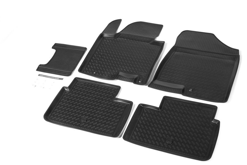 

Коврики в салон Rival для Kia Ceed HB 3D/5D 2012 - полиуретановые черные 5 шт.