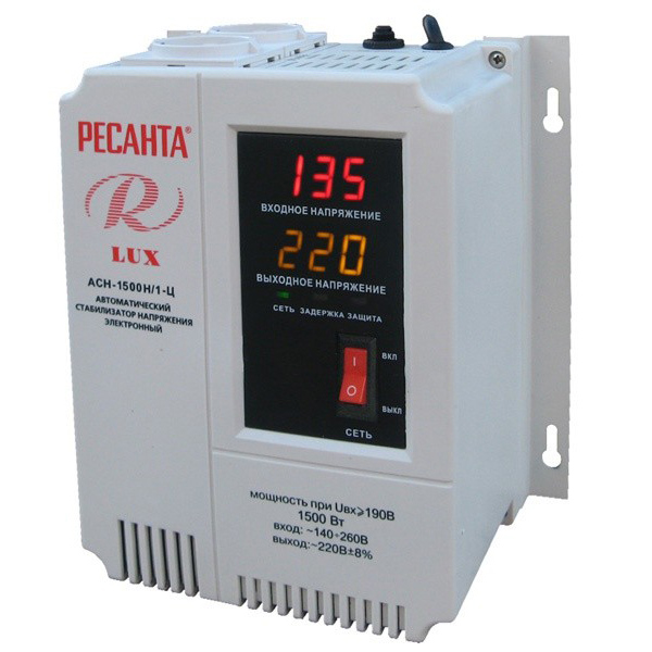 

Стабилизатор Ресанта АСН-1 500Н/1-Ц Lux