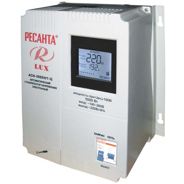 

Стабилизатор Ресанта АСН-5 000 Н/1-Ц Lux