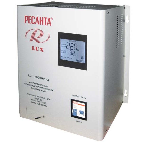 

Стабилизатор Ресанта АСН-8 000 Н/1-Ц Lux