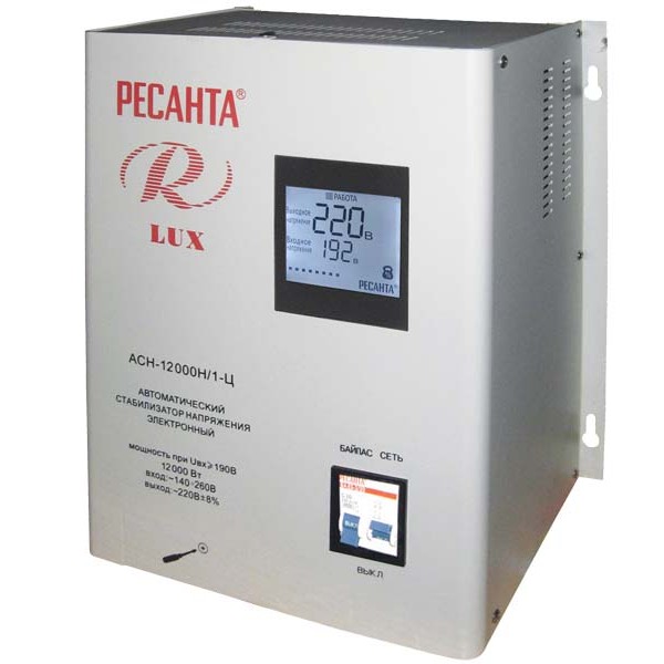 

Стабилизатор Ресанта АСН-12 000 Н/1-Ц Lux