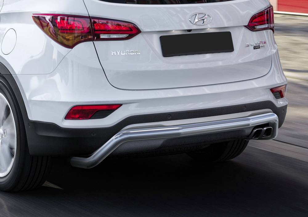 

Защита заднего бампера Rival для Hyundai Santafe Premium;Santafe 2015-2016г.