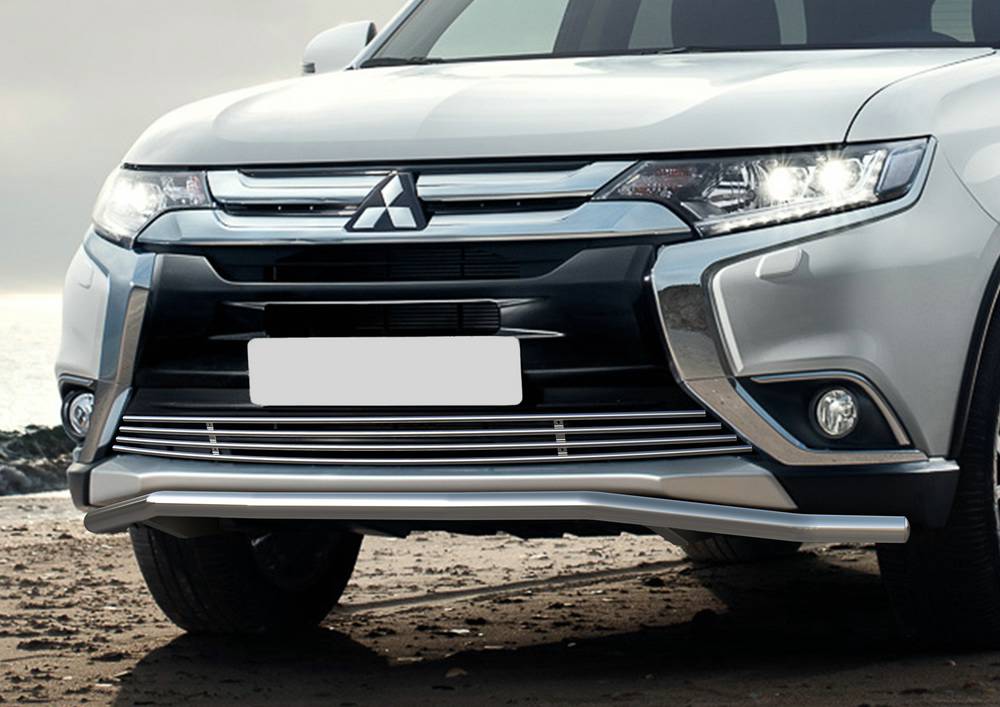 

Решетка бампера Rival для Mitsubishi Outlander 2015-г.