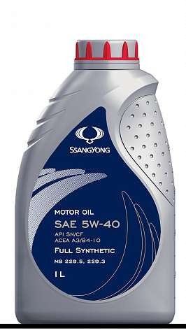 

Моторное масло SSANGYONG Motor Oil 5W40 синтетическое 1л, Motor Oil
