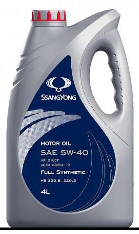 

Моторное масло SSANGYONG Motor Oil 5W40 синтетическое 4л, Motor Oil