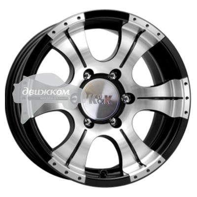 

Литые диски K&K 8x16/6x139,7 ET0 D110,1 Байконур Алмаз черный, Байконур