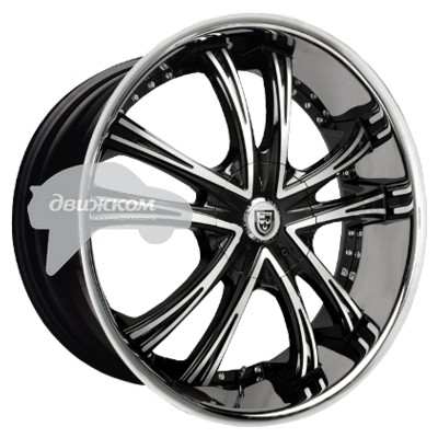 

Литые диски Lexani 9x24/5x150 ET35 D110 LSS55 Black/Machined/Chrome Lip, LSS55