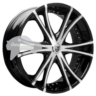 

Литые диски Lexani 8,5x22/5x112*5x114,3 ET25 D74 LX12 Black/Machined, LX12