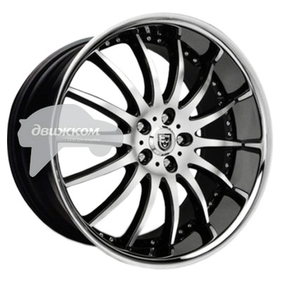 

Литые диски Lexani 8,5x20/5x112 ET32 D74,1 LX14 Black/Machined/Chrome Lip, LX14