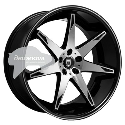 

Литые диски Lexani 9x22/5x120 ET32 D74,1 R14 Black/Machined, R14