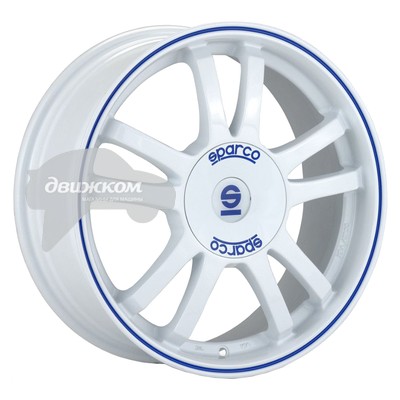 

Литые диски Sparco 7x17/4x108 ET25 D73,1 Rally White + Blue Lip, Rally
