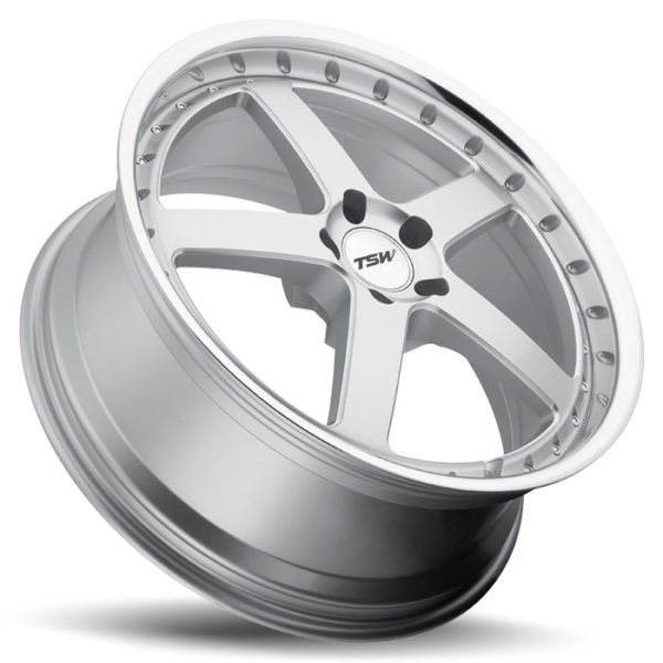 

Литые диски TSW 8x17/5x120 ET35 D76 Carthage Silver Mirror Cut Lip Milled Spokes, Carthage