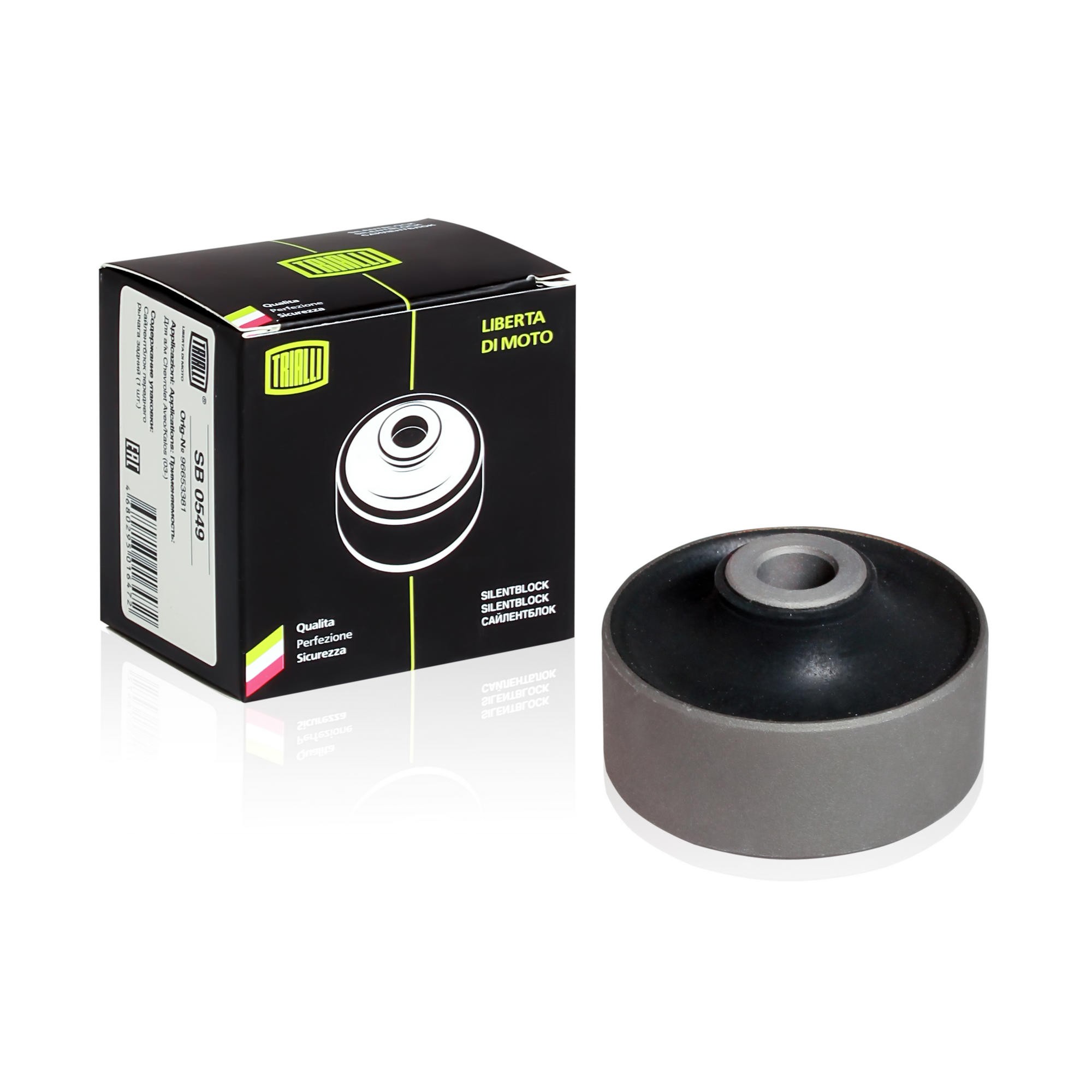 

Сайлентблок переднего рычага CHEVROLET Aveo (03-) задний (TRIALLI) SB 0549