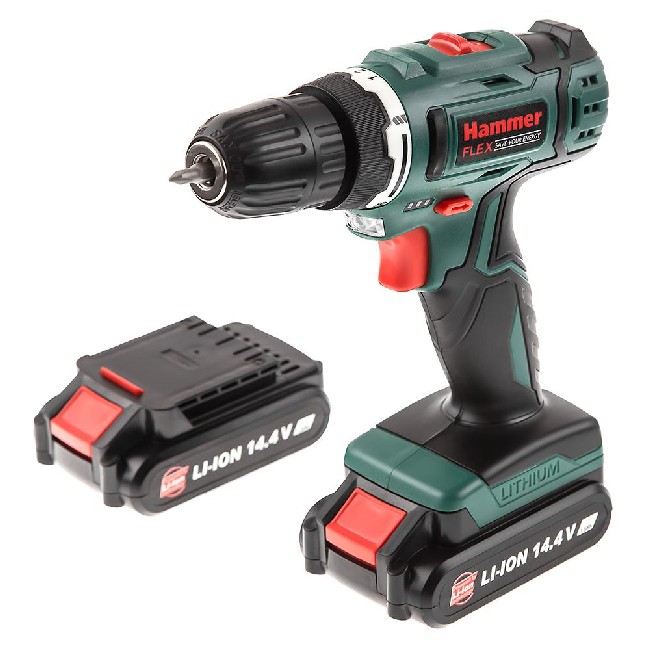 

Дрель аккумуляторная HAMMER ACD145Li 1250об/мин