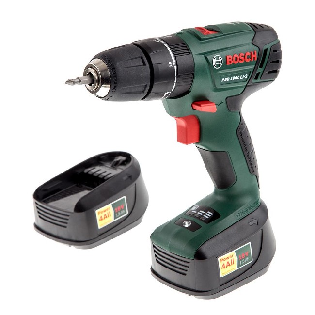 

Дрель-шуруповерт Bosch 06039A3321 1350об/мин, Psb 1800 li-2 (0.603.9a3.321)