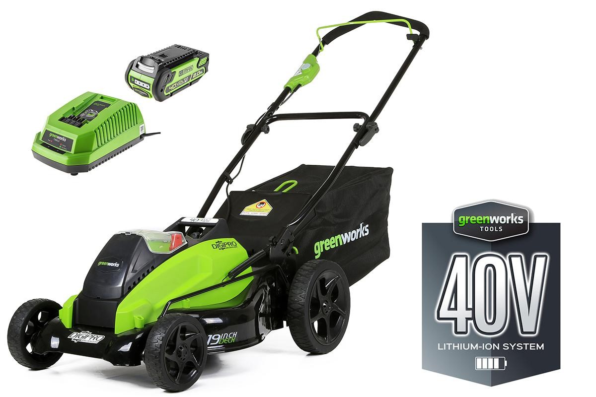 

Газонокосилка аккумуляторная Greenworks G40lm45, G40lm45(2500107ua)1акк40В2Ач+ЗУ