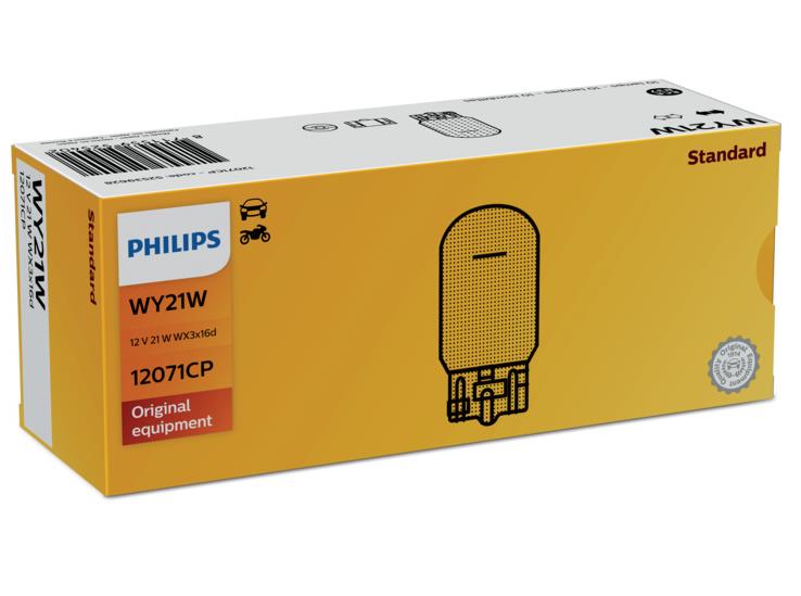 

Лампа накаливания Philips Vision WY21W желтая, 12071cp