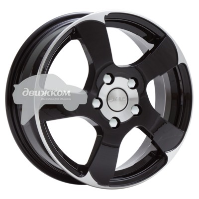 

Литые диски Скад 6x16/5x114,3 D60,1 ET50 Акула Черный+серебристый, Акула