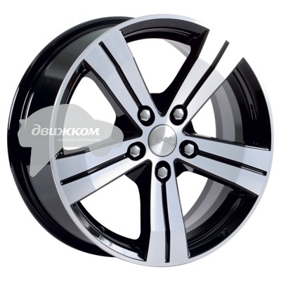 

Литые диски Скад 6,5x16/5x100 D57,1 ET38 Мицар Черный+серебристый, Мицар