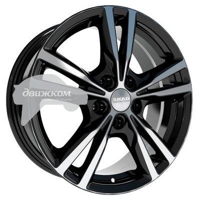 

Литые диски Скад 7x17/5x108 D63,35 ET50 Мельбурн Черный+серебристый, Мельбурн