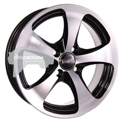 

Литые диски Tech Line 5,5x14/5x100 D57,1 ET35 403 Черный+серебристый, 403