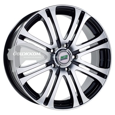 

Литые диски N2O 6,5x17/5x114,3 D67,1 ET48 Y161 Черный+серебристый, Y161