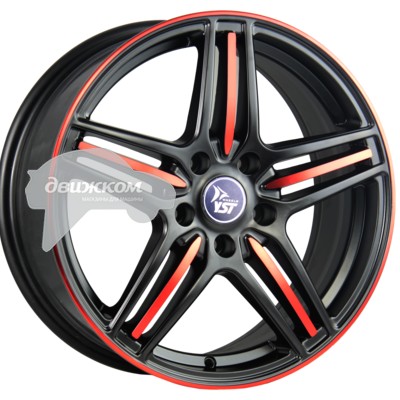 

Литые диски YST 7x17/5x114,3 D66,1 ET40 X-7 Черный+красный, X-7