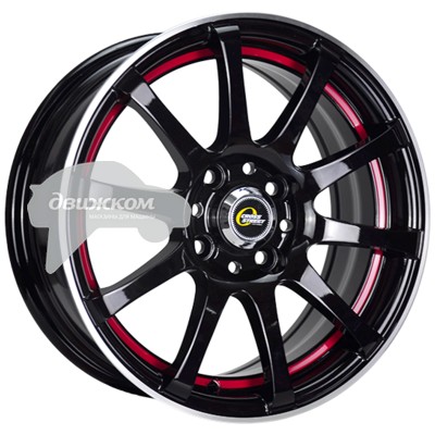 

Литые диски CrossStreet 6,5x15/5x114,3 D73,1 ET40 Y355 Черный+серебристый+красный