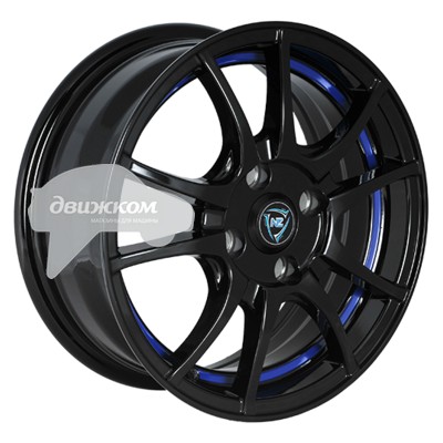 

Литые диски NZ 6x14/4x98 D58,6 ET35 F-43 Черный+синий, F-43