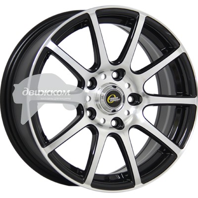 

Литые диски CrossStreet 6,5x15/5x100 D57,1 ET38 Y1010 Черный+серебристый