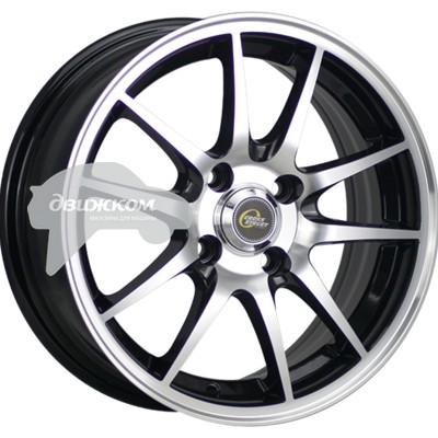 

Литые диски CrossStreet 6x14/4x100 D73,1 ET35 Y969 Черный+серебристый