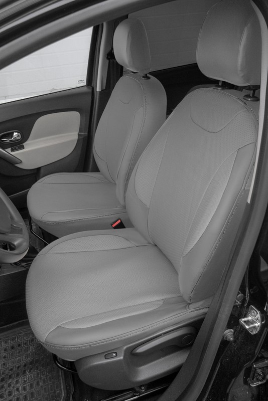 

Чехлы Почин Renault Logan II экокожа серые