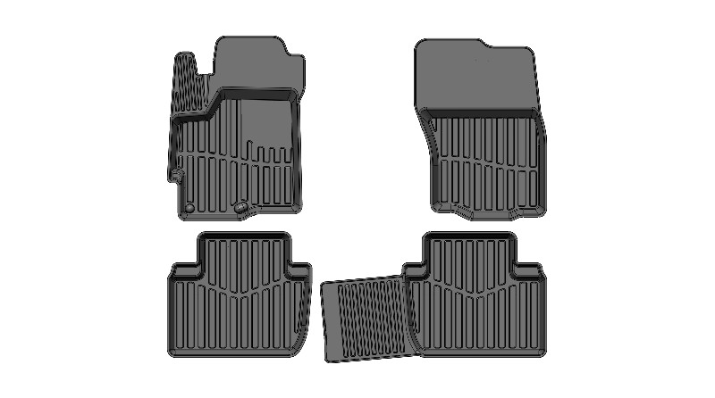 

Коврики в салон SRTK Citroen C-Crosser (2007-2013) резина черные