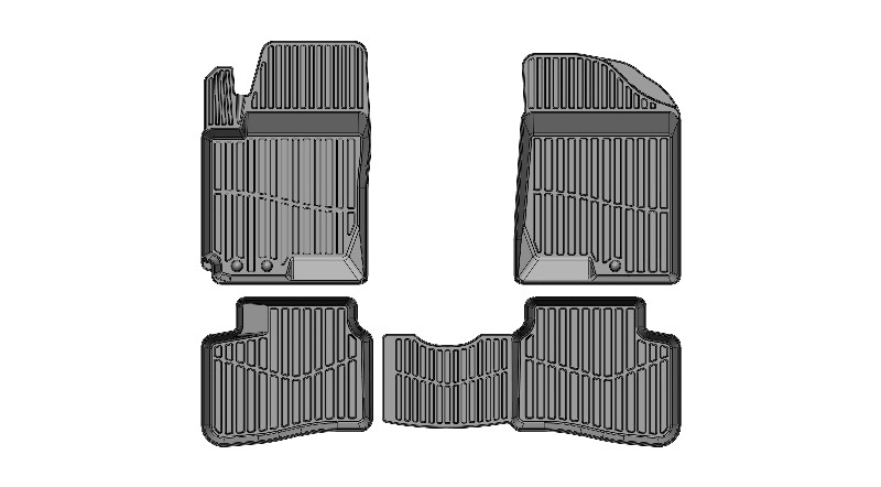 

Коврики в салон SRTK KIA Ceed (2007-2012) резина черные