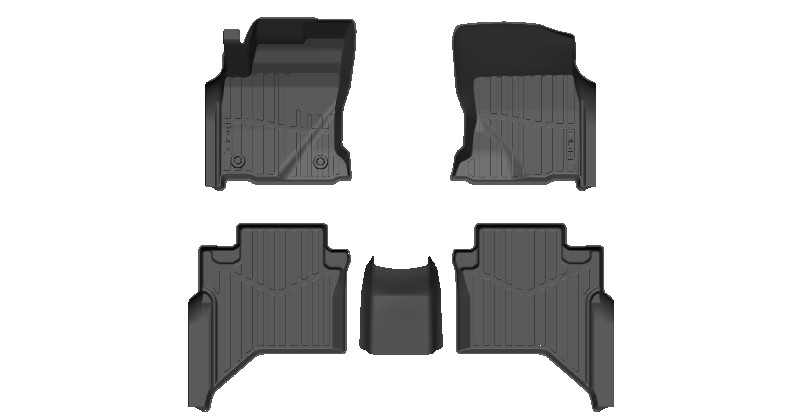 

Коврики в салон SRTK Toyota Hilux (2015-) резина черные