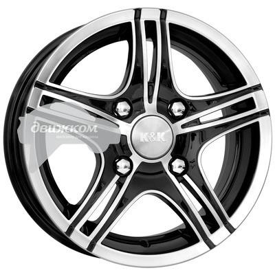 

Литые диски K&K Омаха 6,5x15/4x100 ET37 D67,1 Омаха Алмаз черный, Омаха