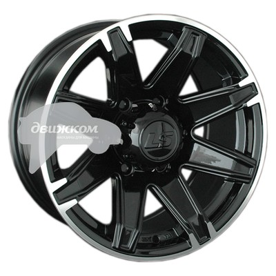 

Литые диски LS 763 8x16/6x139,7 ET10 D110,5 763 BKL (конус, Колпак+лого), 763