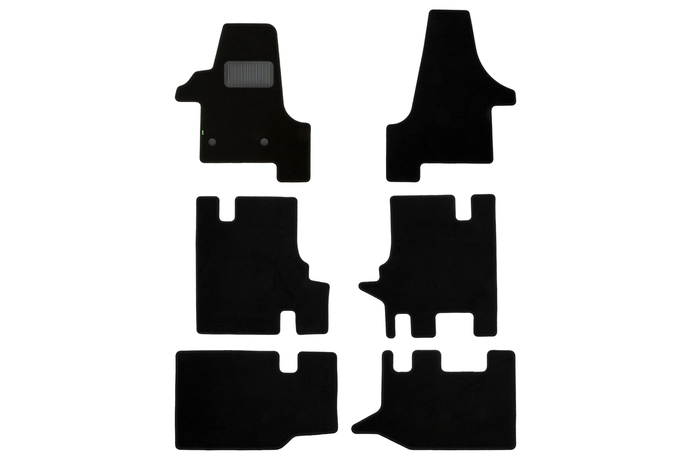 

Коврики салона Klever Standard VW Transporter (T5) 2003, мв., текстиль черные 6 шт.