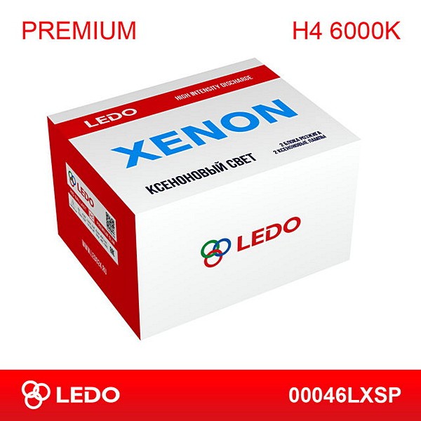 

Ксеноновая лампа LEDO Premium (AC/12V) H4 6000K (комплект)