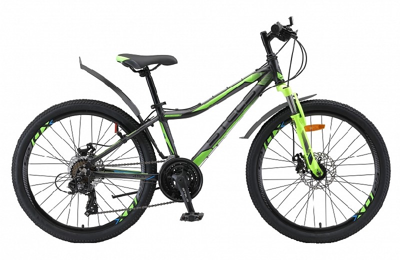 

Велосипед STELS Navigator-450 MD 24" 13" Чёрный/зелёный V020