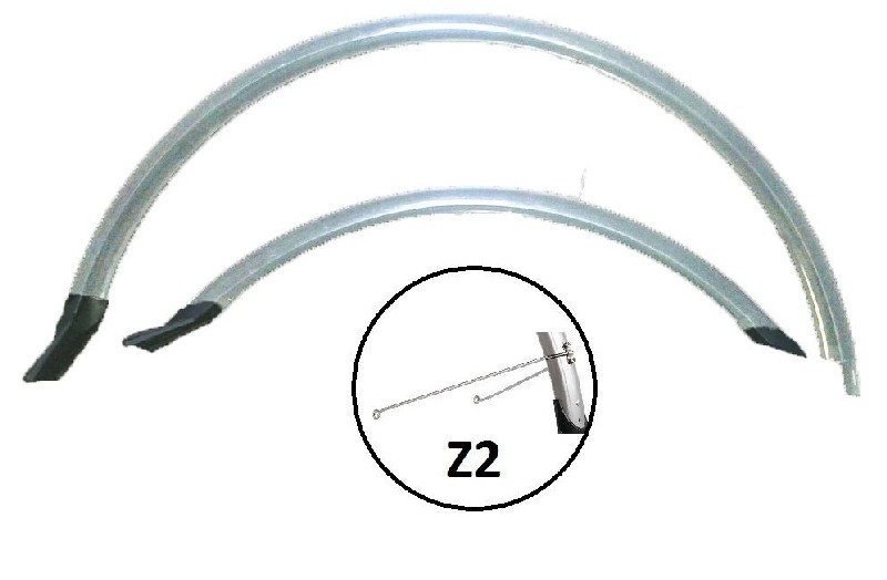 

Комплект крыльев 28" PVC cтойка Z2 серебристый