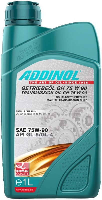 

Трансмиссионное масло Addinol Getriebeol GS 75W90 полусинтетическое 1л