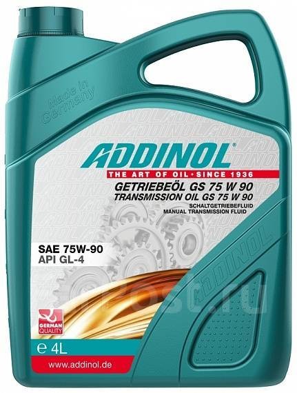 

Трансмиссионное масло Addinol Getriebeol GS 75W90 полусинтетическое 4л