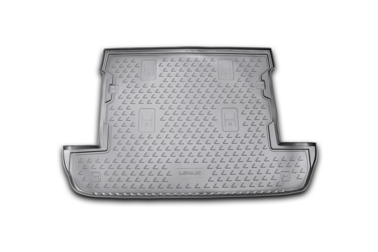 

Коврик багажника LEXUS LX 570 2007-2012 внедорожник 7 мест полиуретановый серый