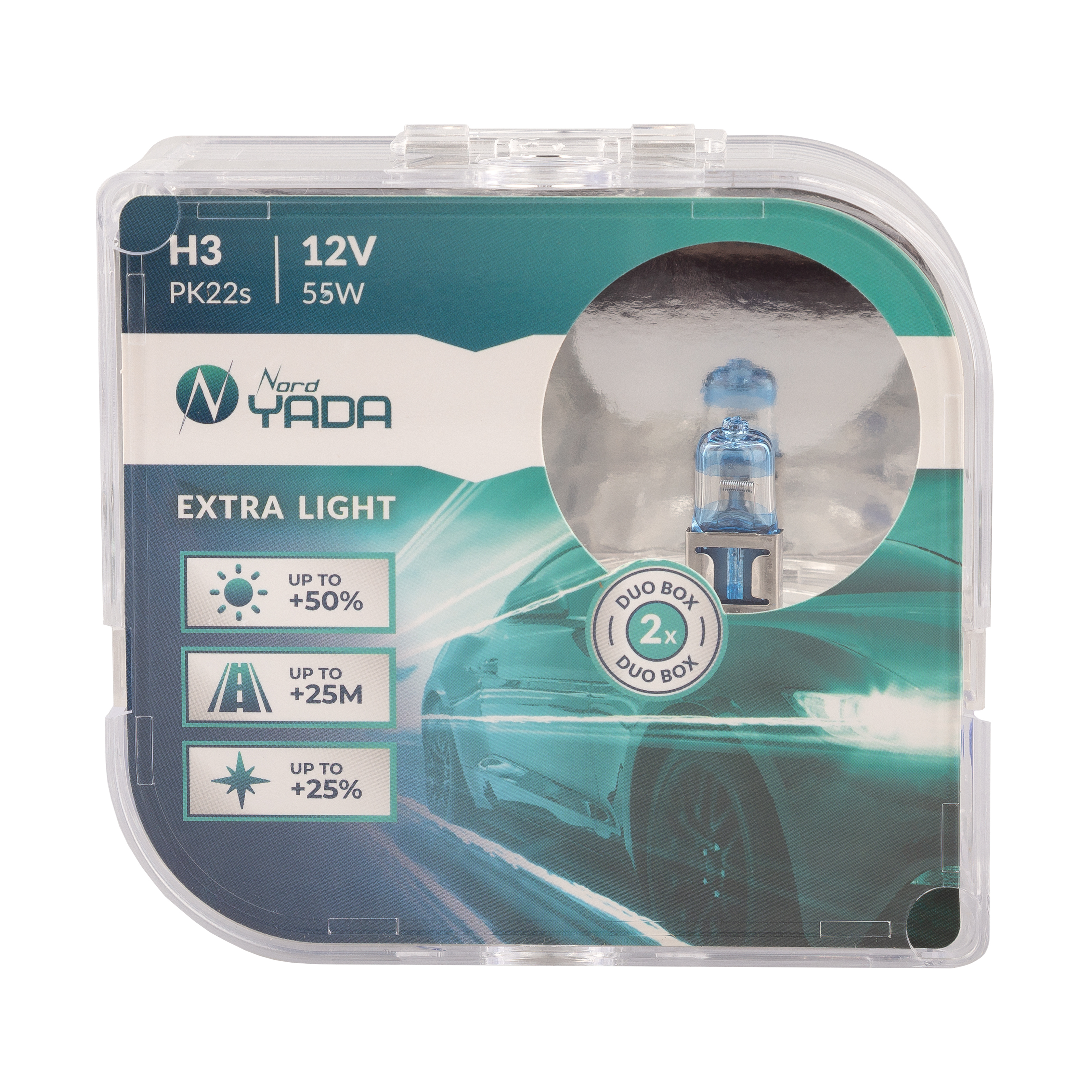 

Галогенная лампа YADA H3 12V 55W Extra light +50% 2шт