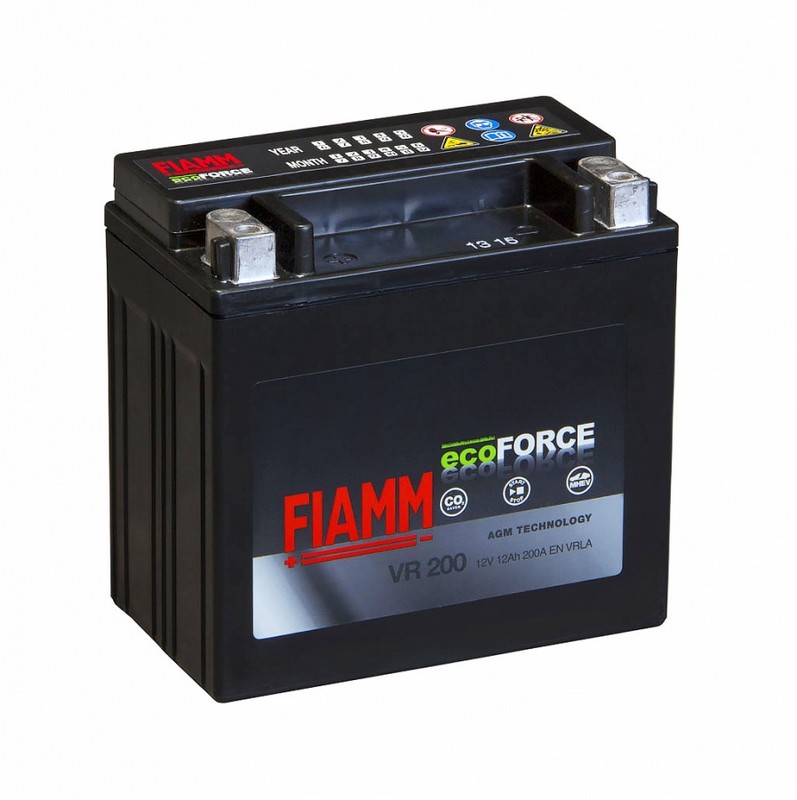 

Аккумулятор Fiamm ECOFORCE AGM 12Ah/200 лев+/прямая 150х87х145