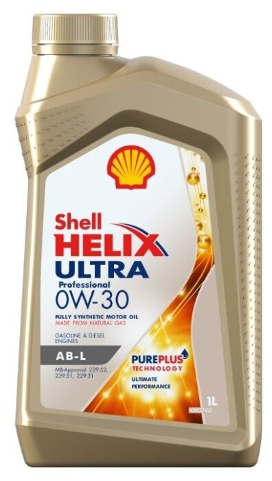 

Моторное масло SHELL Helix Ultra Professional AB-L 0W-30 синтетическое 1л