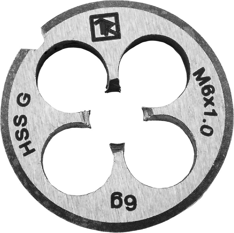 

Плашка Thorvik D-COMBO круглая ручная М7х1.0, HSS, Ф25х9 мм