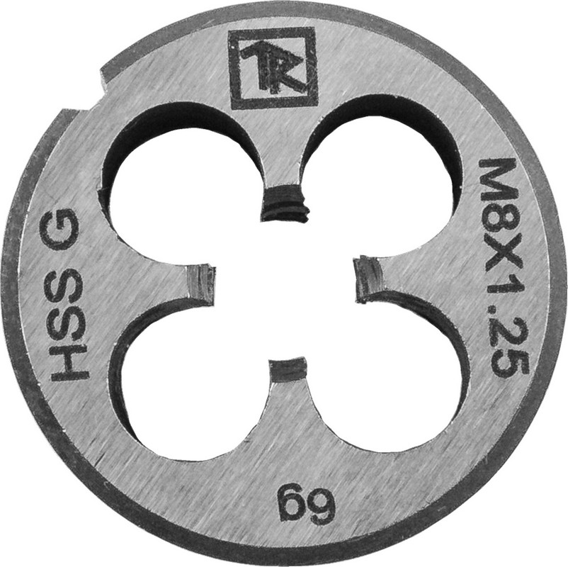 

Плашка Thorvik D-COMBO круглая ручная М12х1.75 HSS, Ф38х14 мм